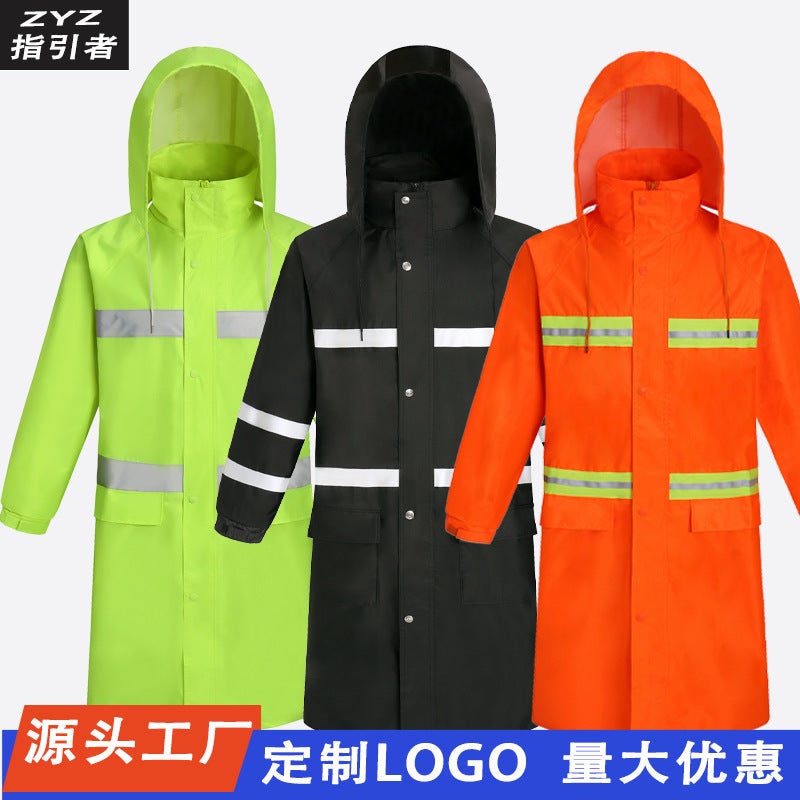 Factory Chunya Long Reflective Conjoined Raincoat Adult Outdoor Hiking Sanitation Rainstorm Raincoat - Image 2